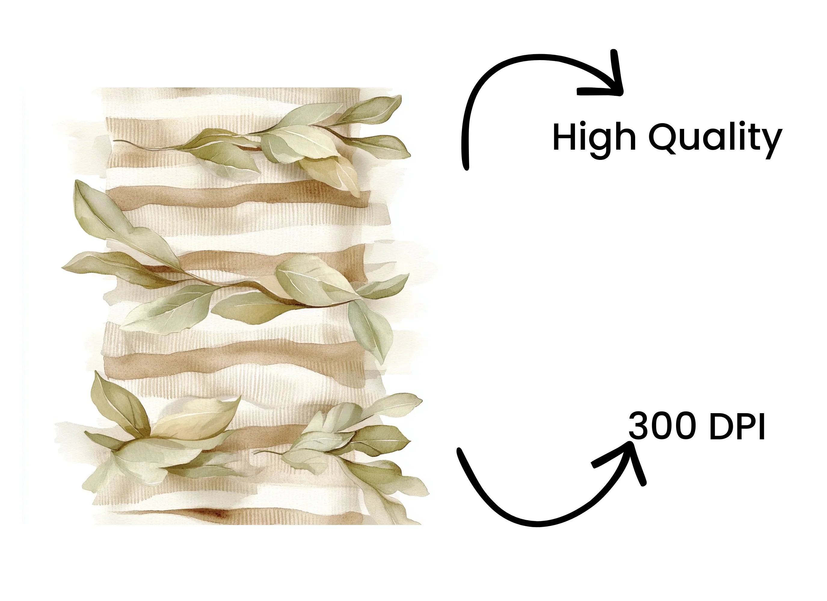 Folded Fabric Botanical Clipart Bundle