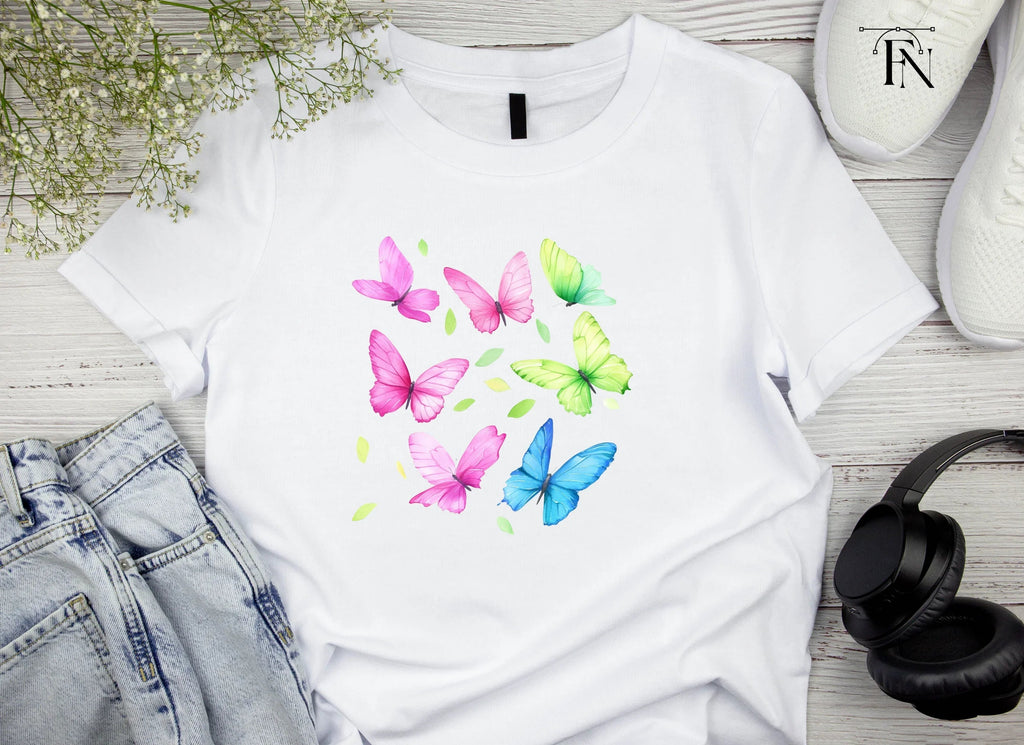 Vibrant Butterfly and Leaves Clipart Bundle