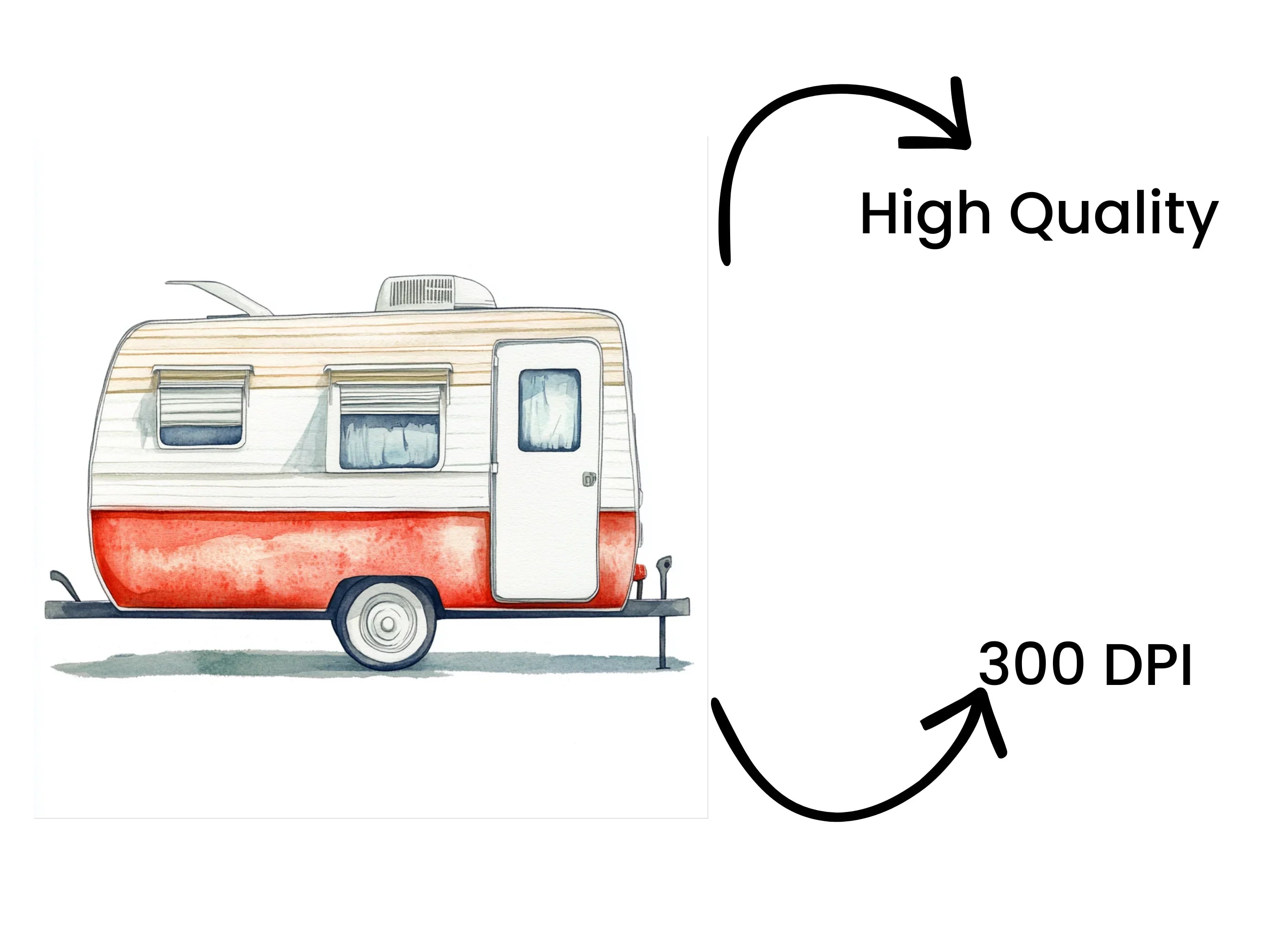 Retro RV and Trailer Clipart Bundle
