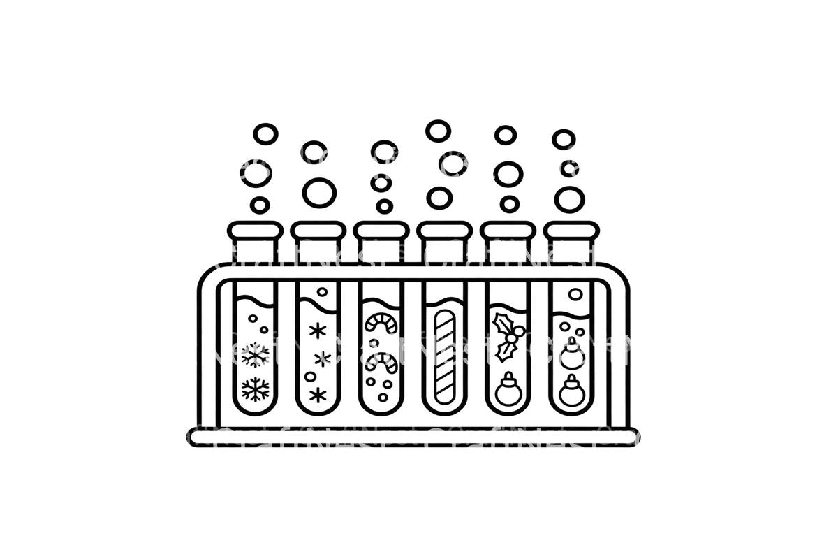 Christmas Test Tube Experiments Coloring Books