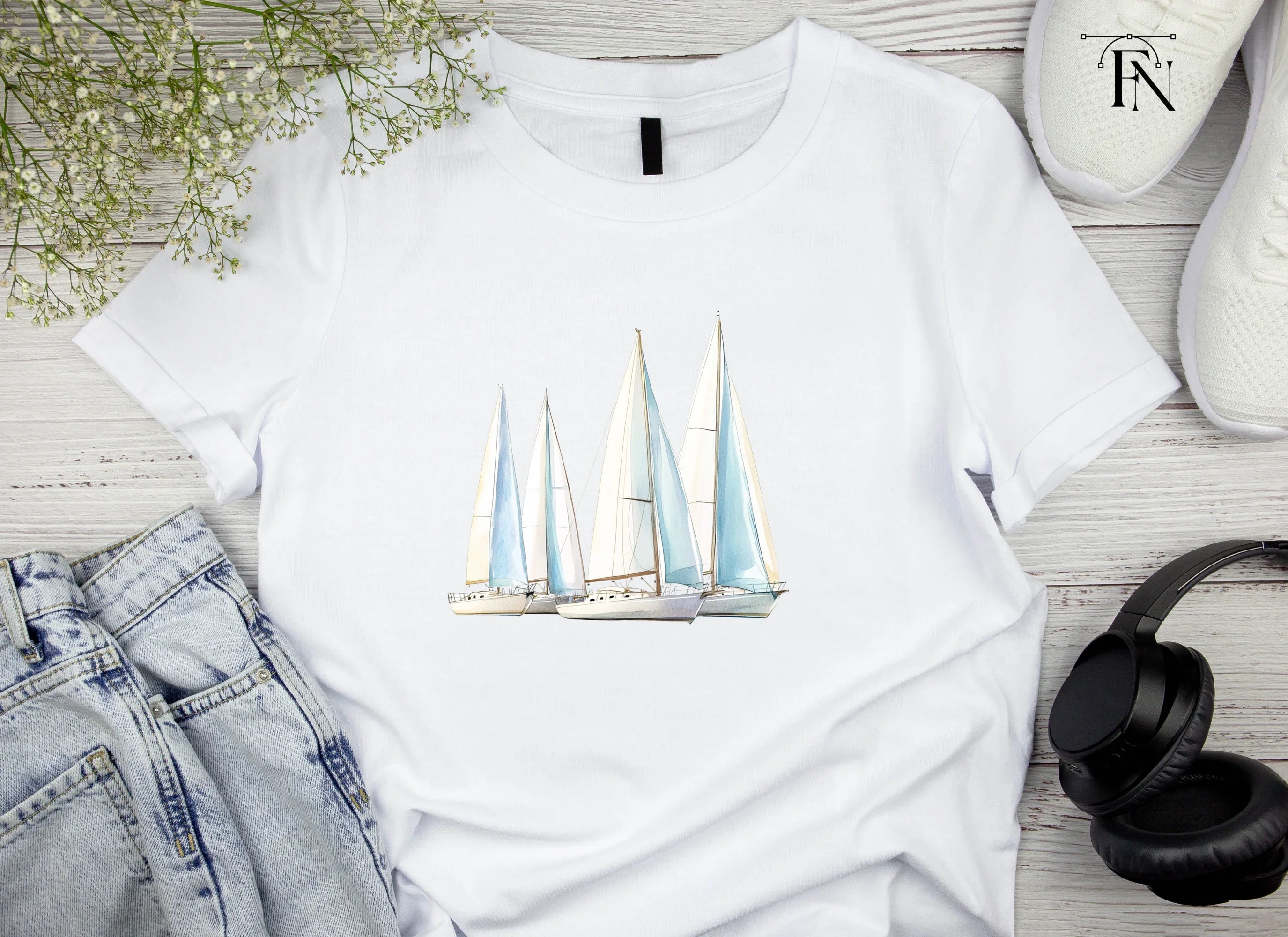 Sailboat Fleet Clipart Bundle