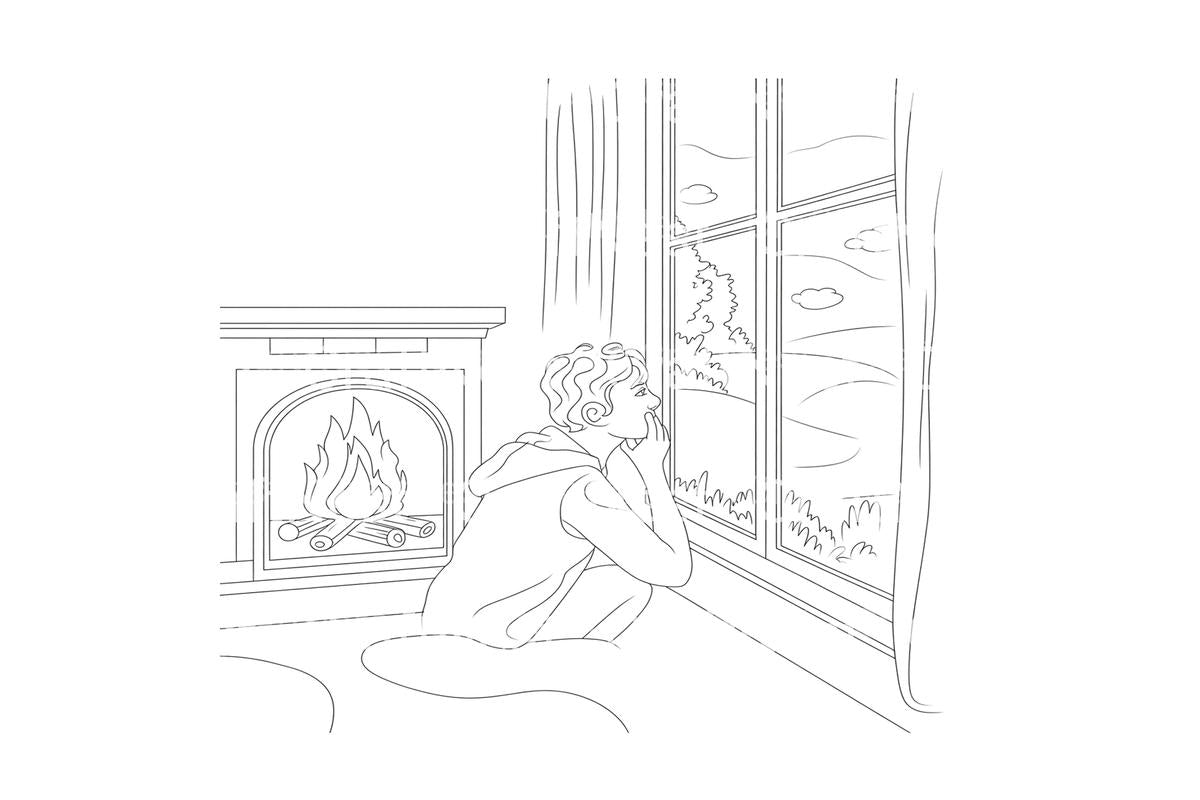 Cozy Autumn Scenes Coloring Books