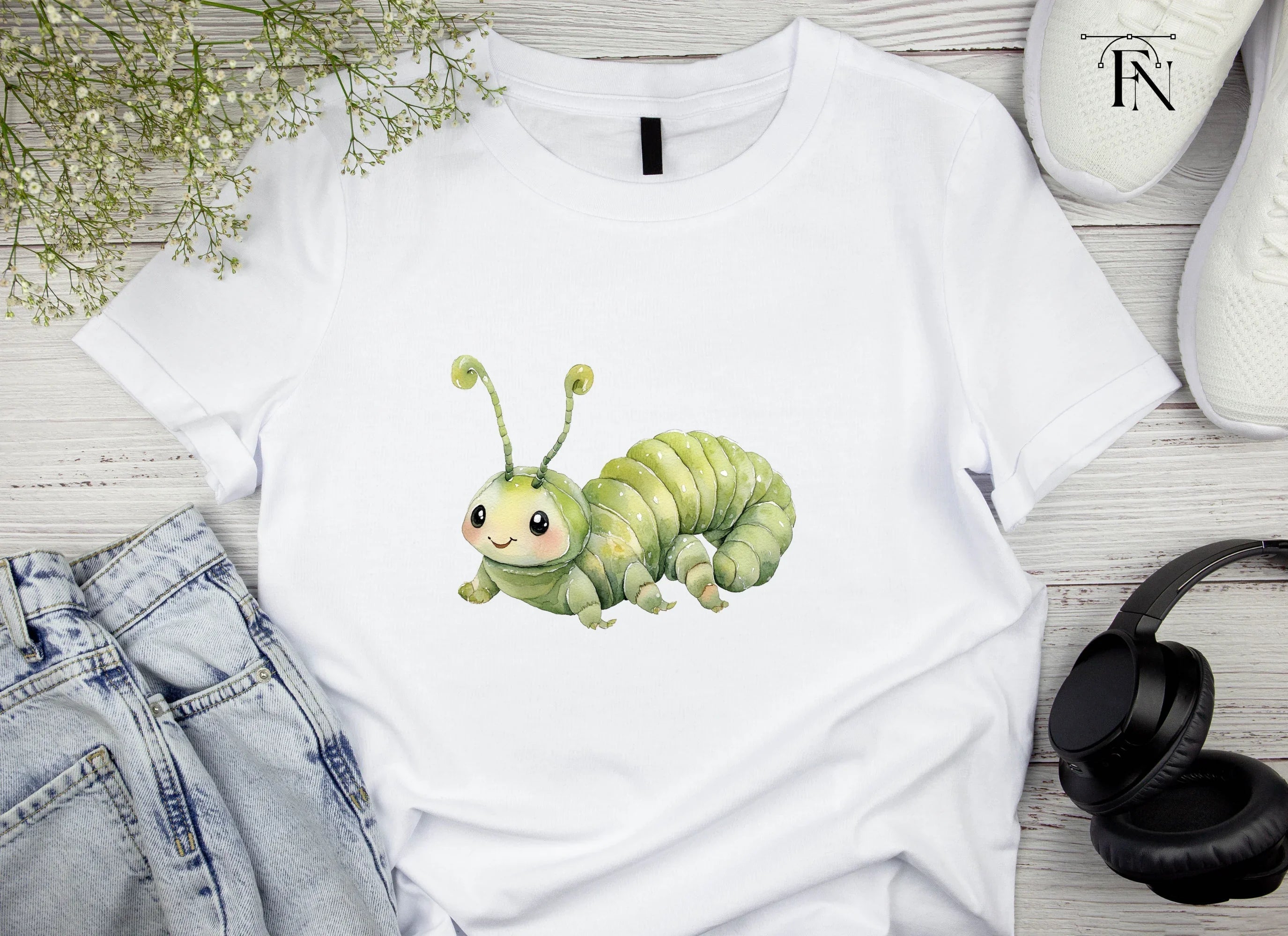 Charming Baby Caterpillar Clipart Bundle