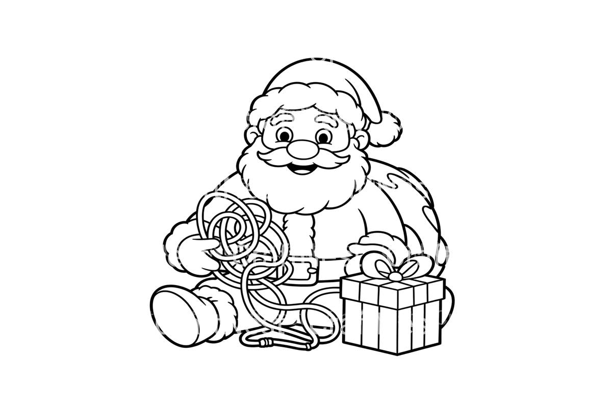 Santa Tech Troubles Coloring Books