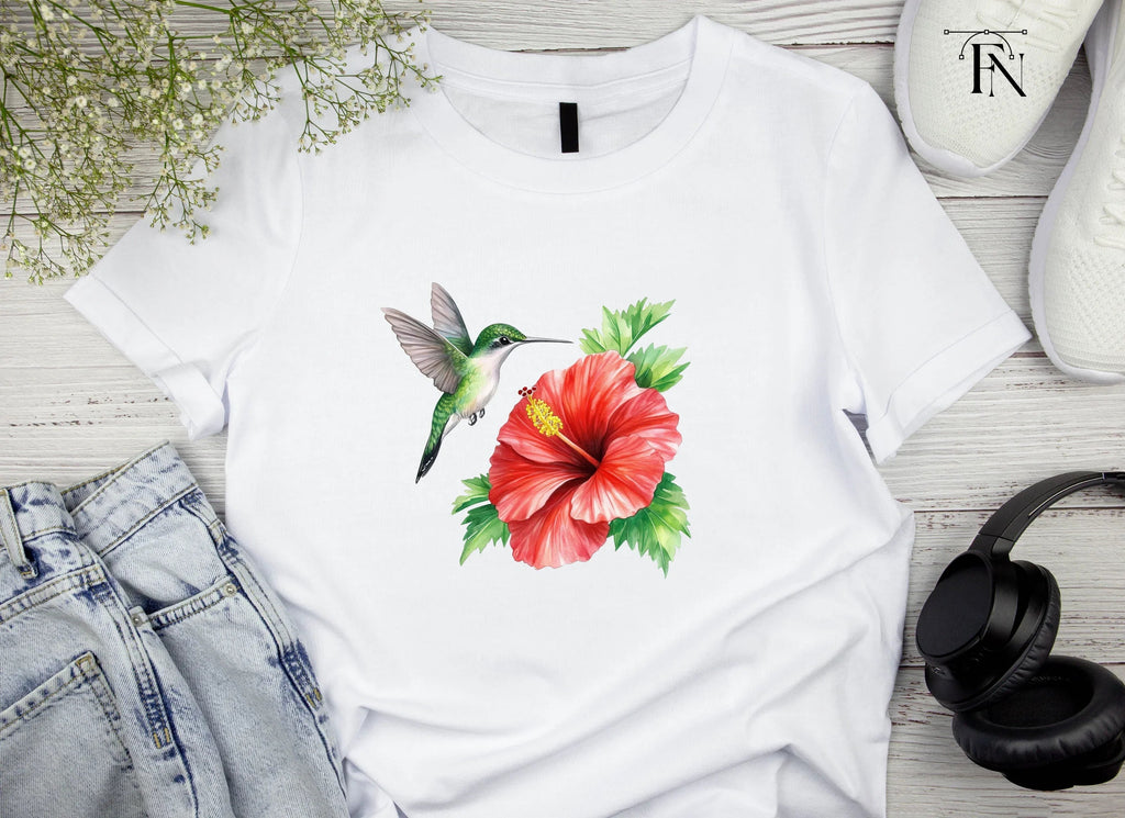 Hummingbird and Hibiscus Clipart Bundle