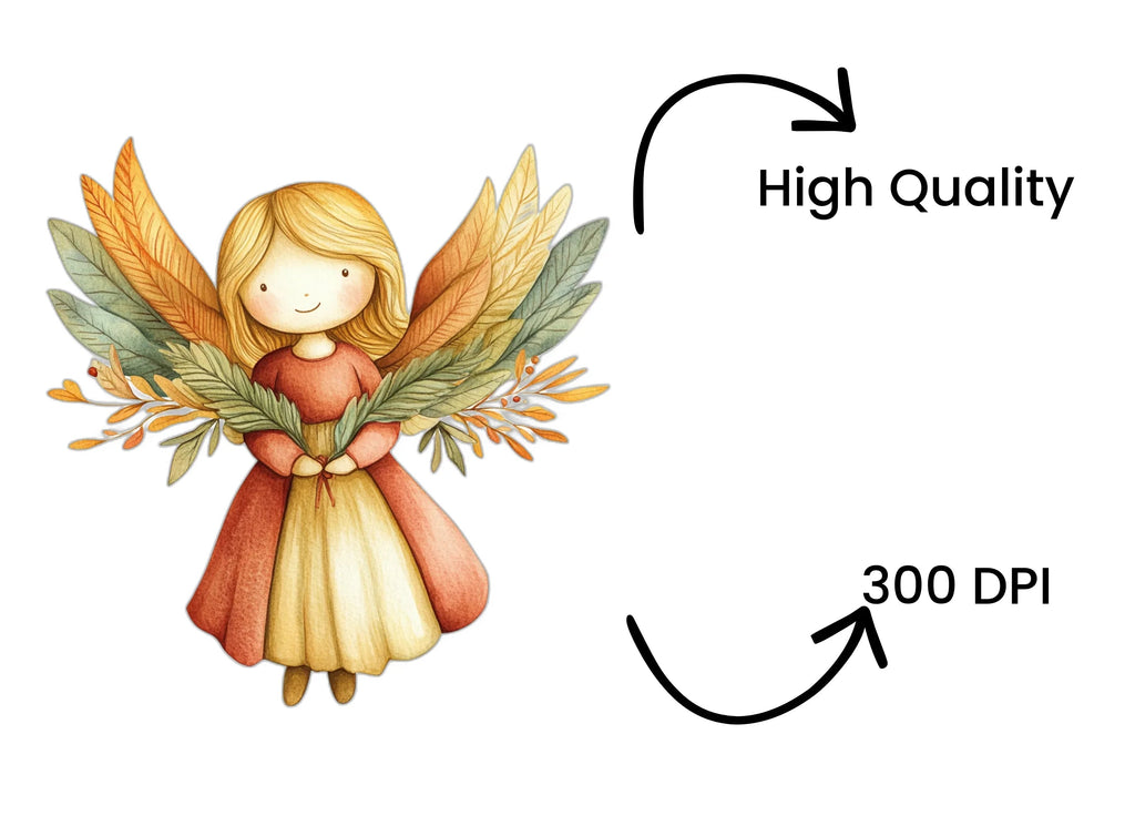 Autumn Angel Clipart Bundle