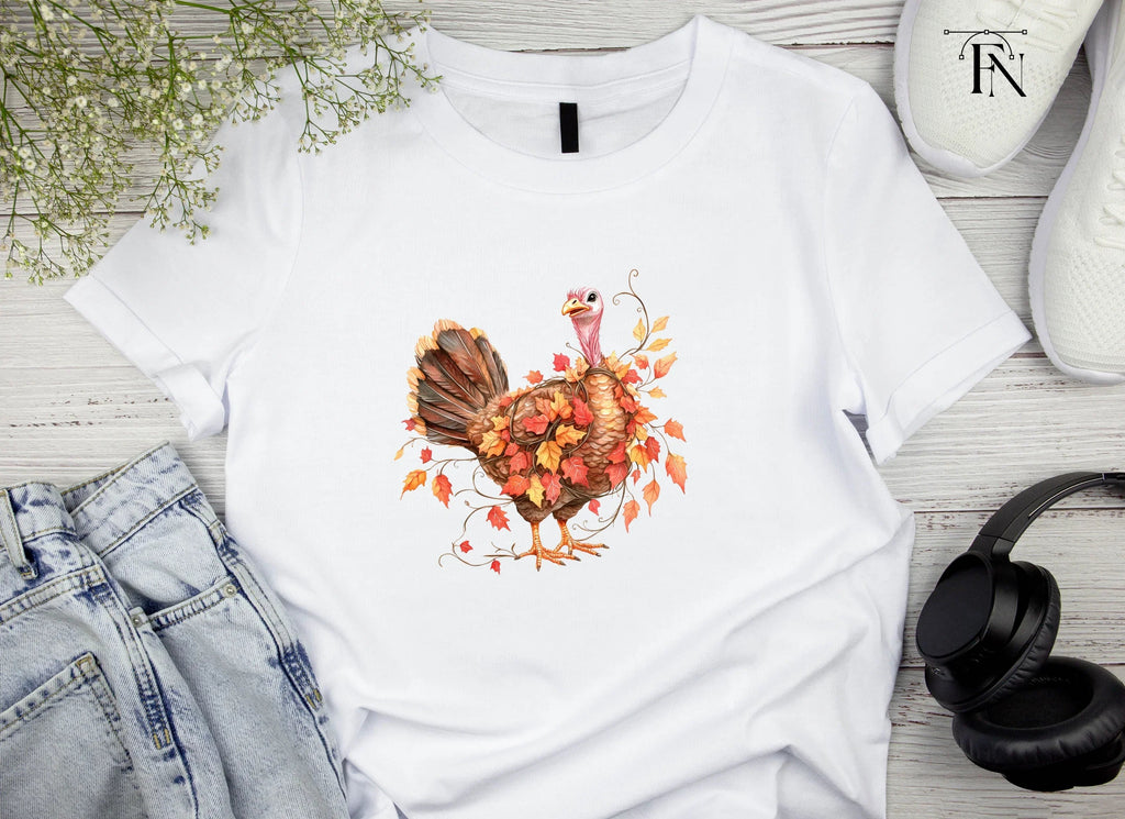 Thanksgiving Turkey Autumn Leaves Clipart Bundle