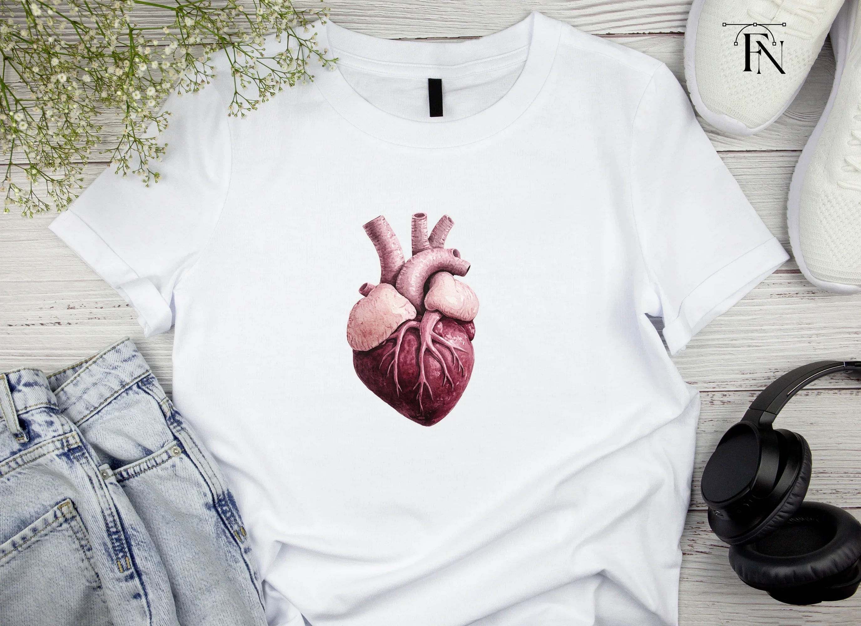 Realistic Human Heart Clipart Bundle