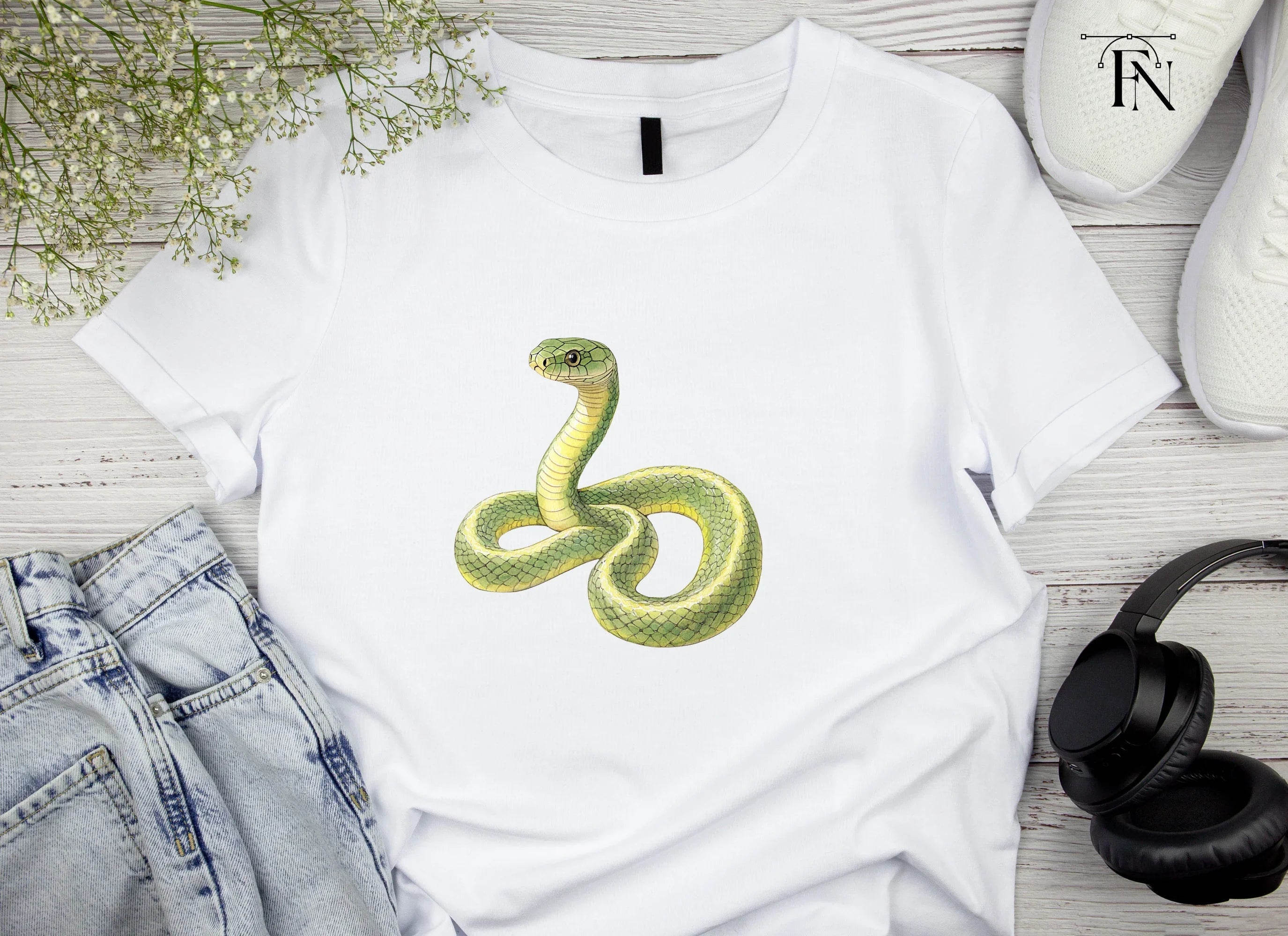 Vibrant Green Snake Clipart Bundle
