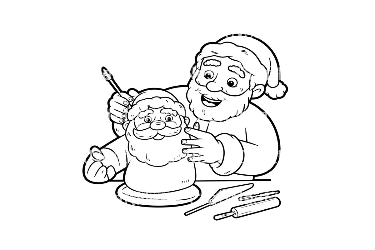 Santa Workshop Crafting Coloring Books