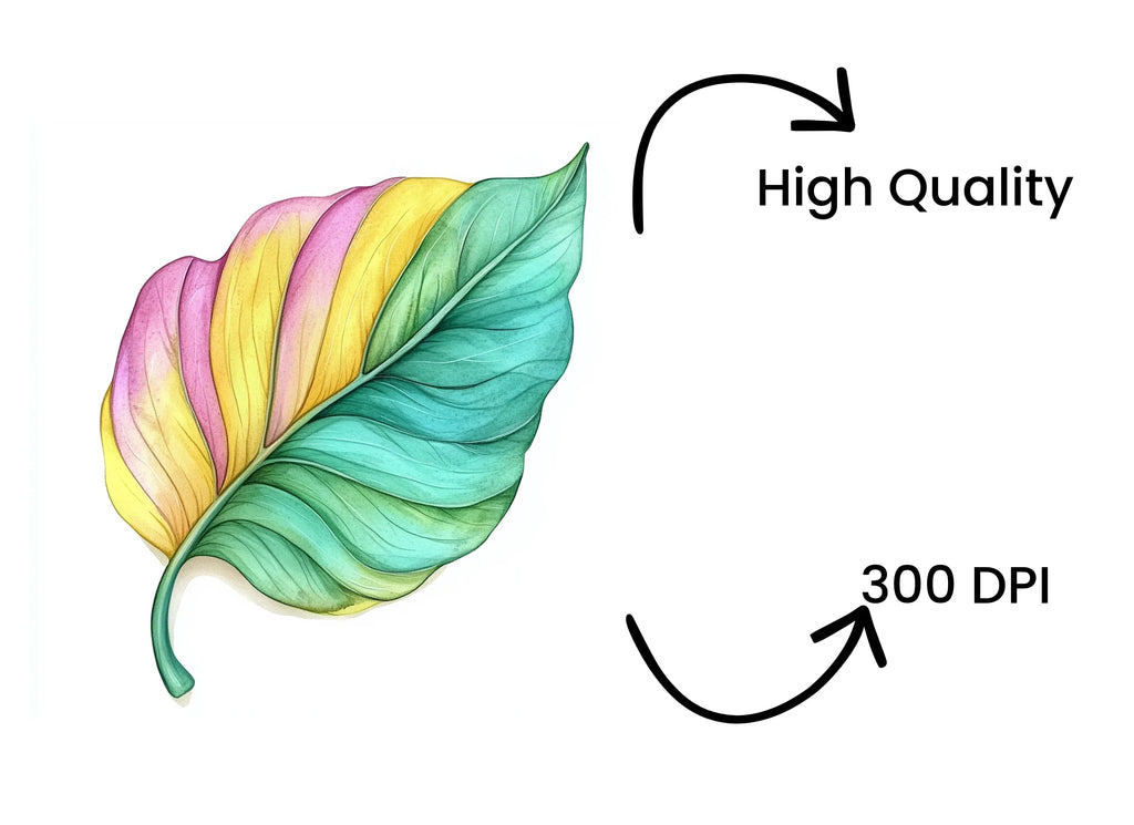 Rainbow Leaves Clipart Bundle
