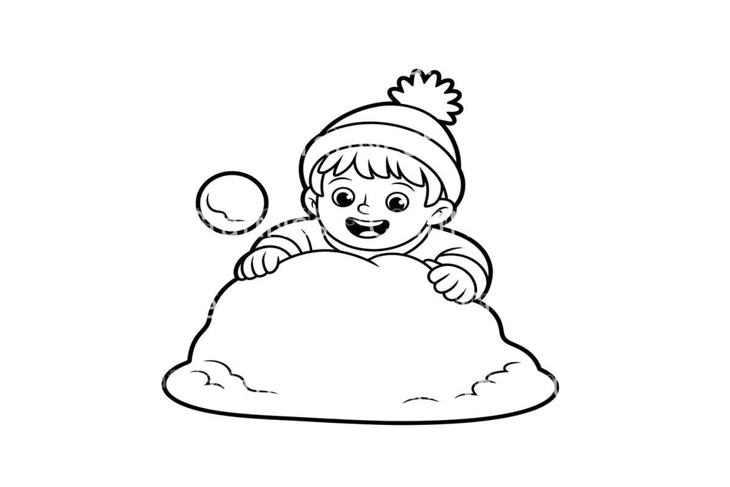 Winter Fun Snowball Fight Coloring Books