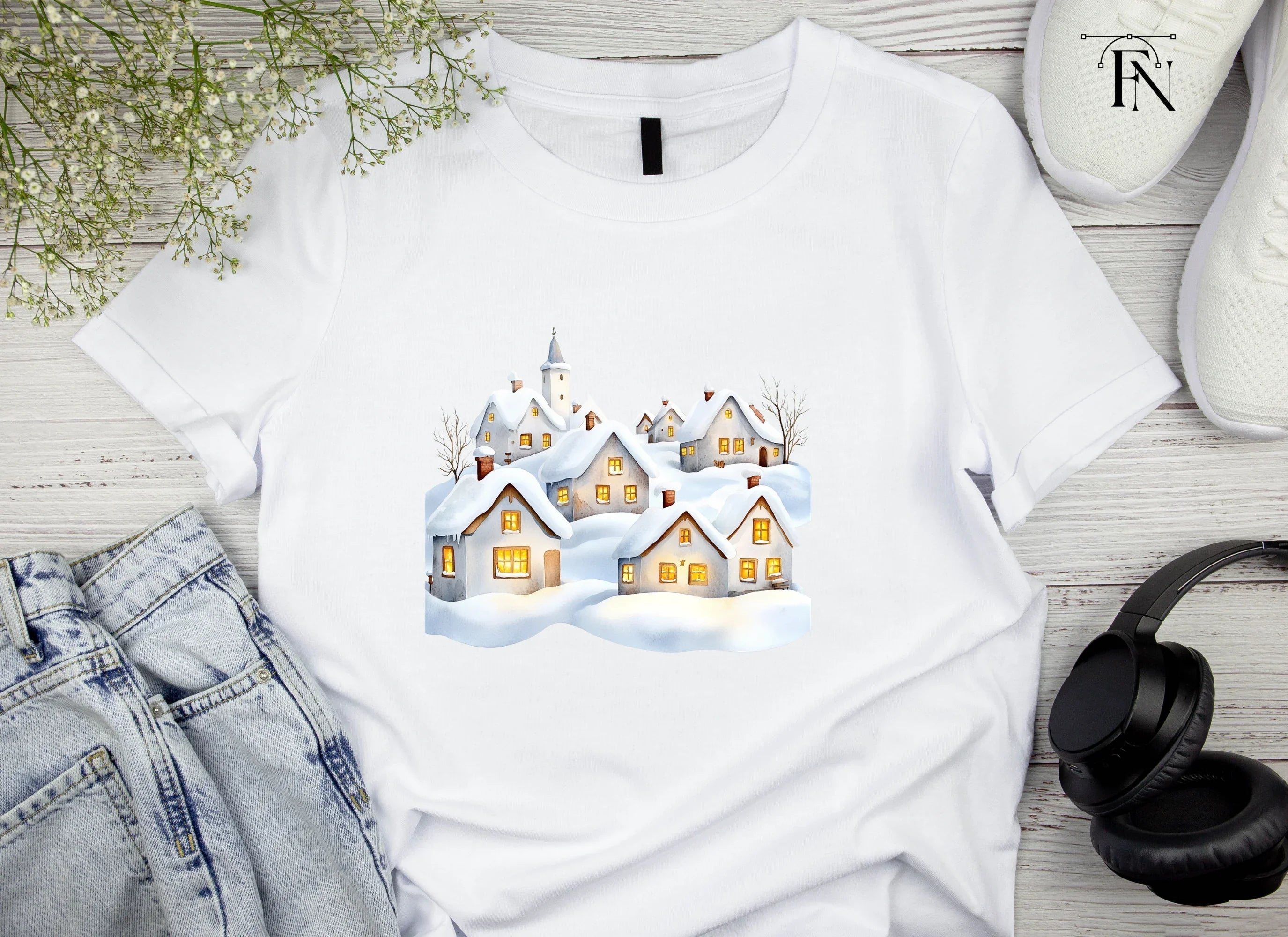 Winter Village Clipart Bundle