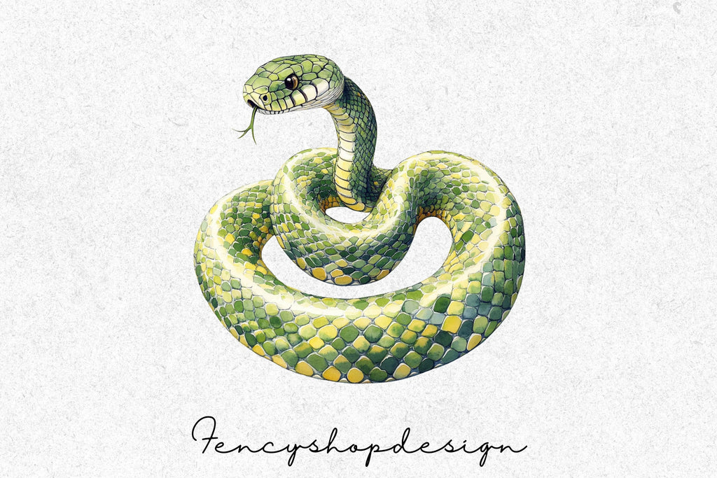Diverse Snake Reptile Wildlife Clipart Bundle
