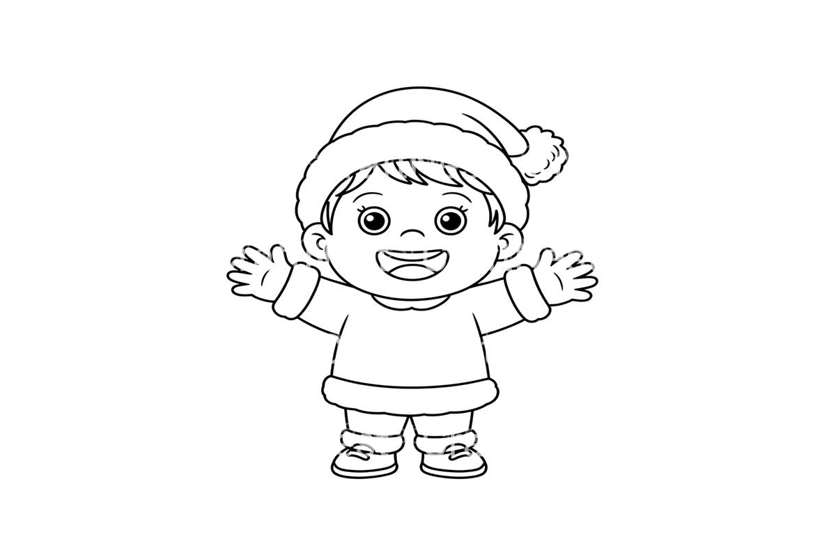 Winter Holiday Kids Coloring Books