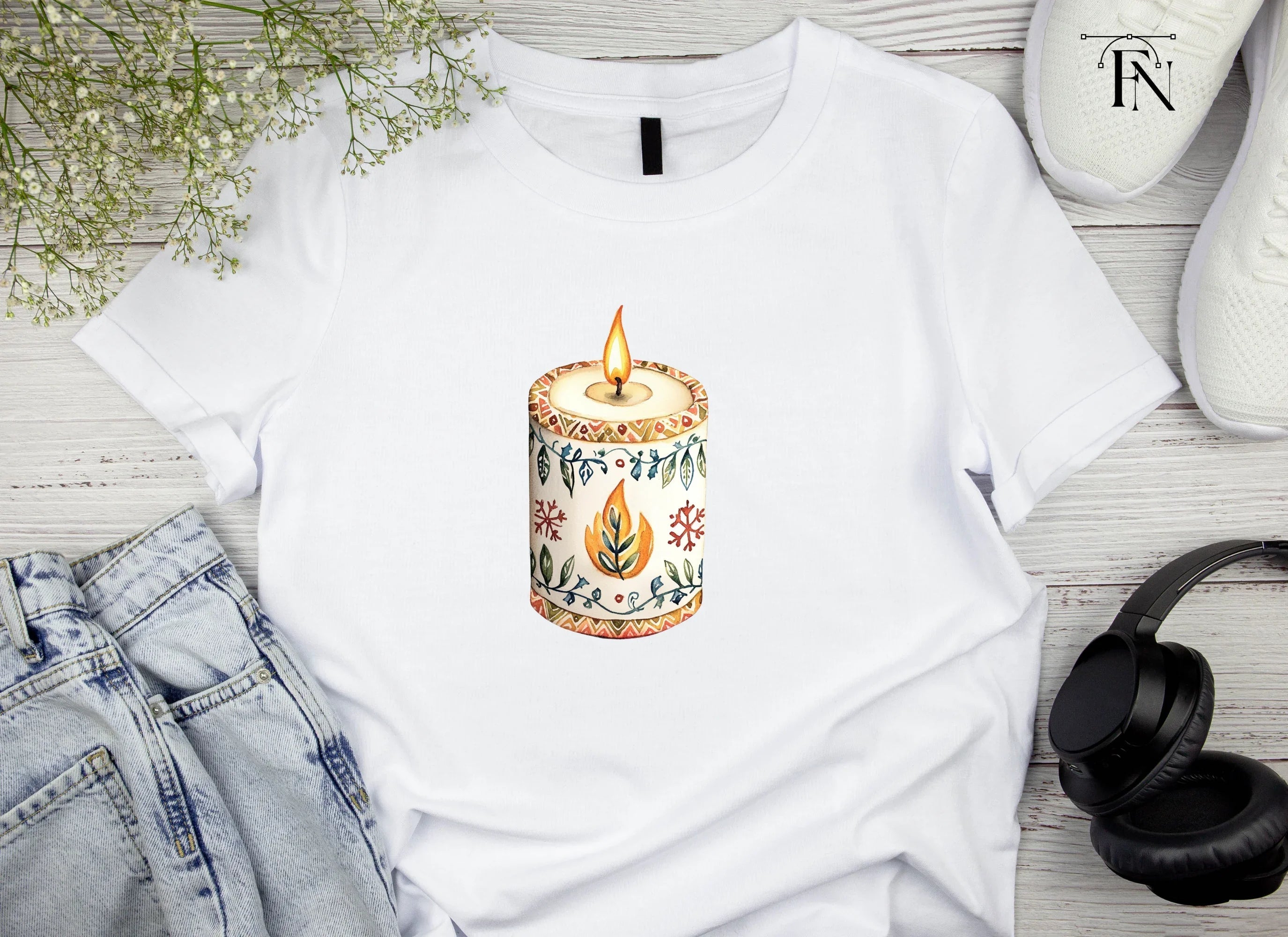 Christmas Candle Clipart Bundle