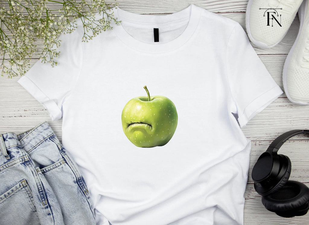 Sad Green Apple Clipart Bundle