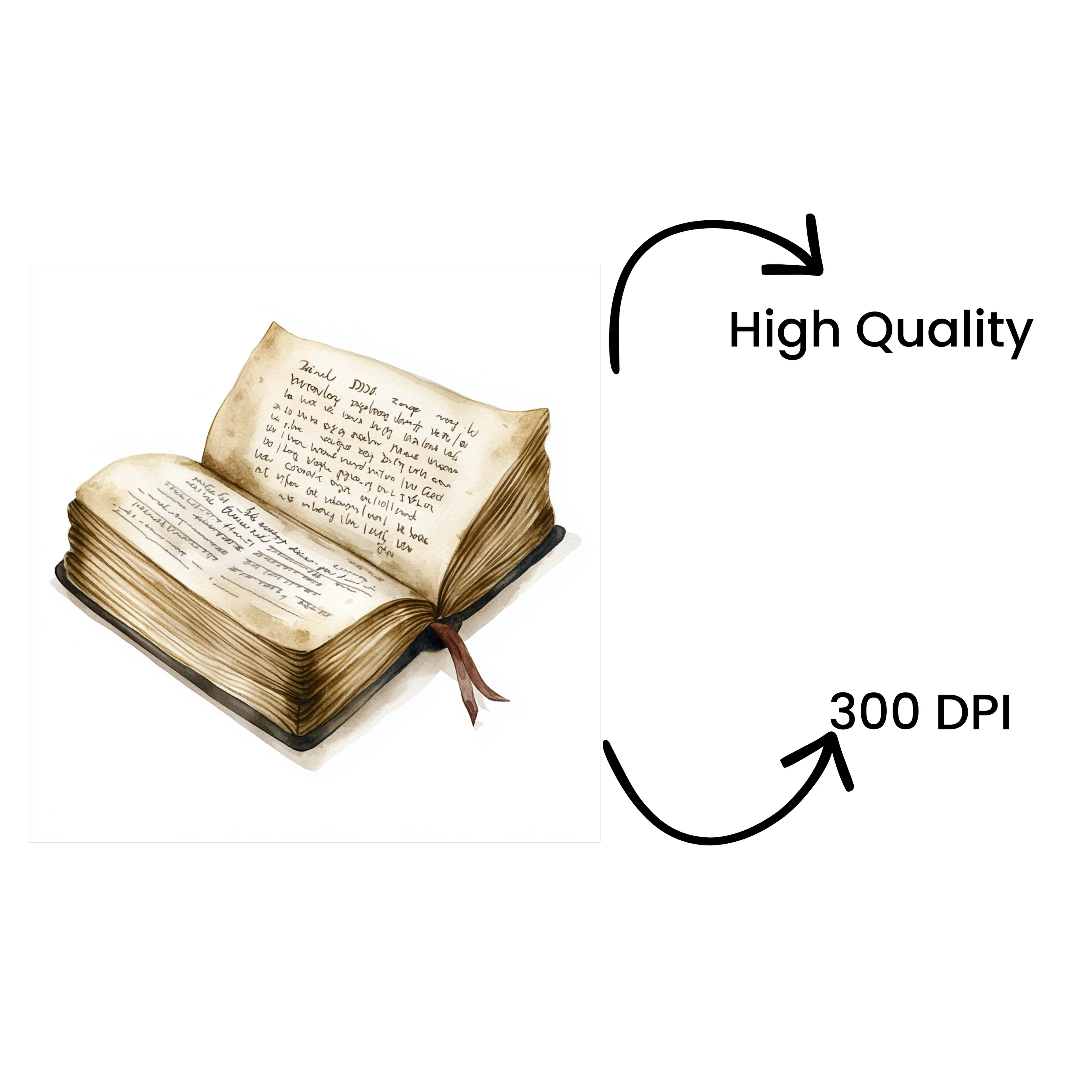 Vintage Leather Scroll and Old Book Clipart Bundle
