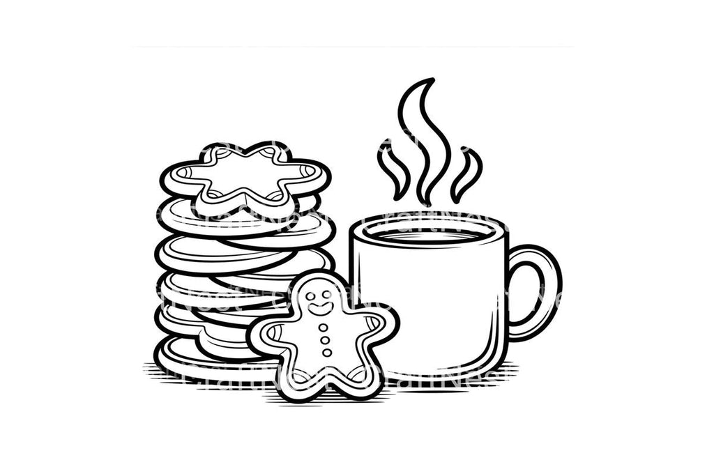 Hot Cocoa and Cookies Coloring Books