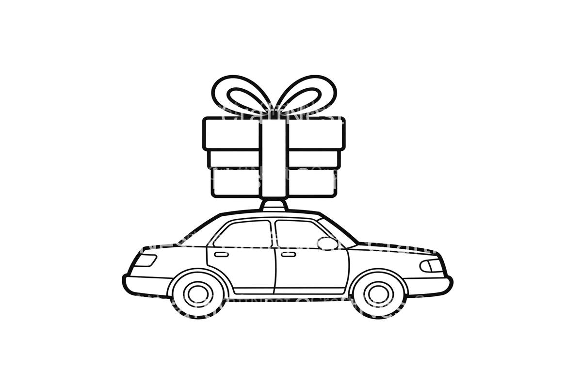 Cars with Gifts Coloring Books