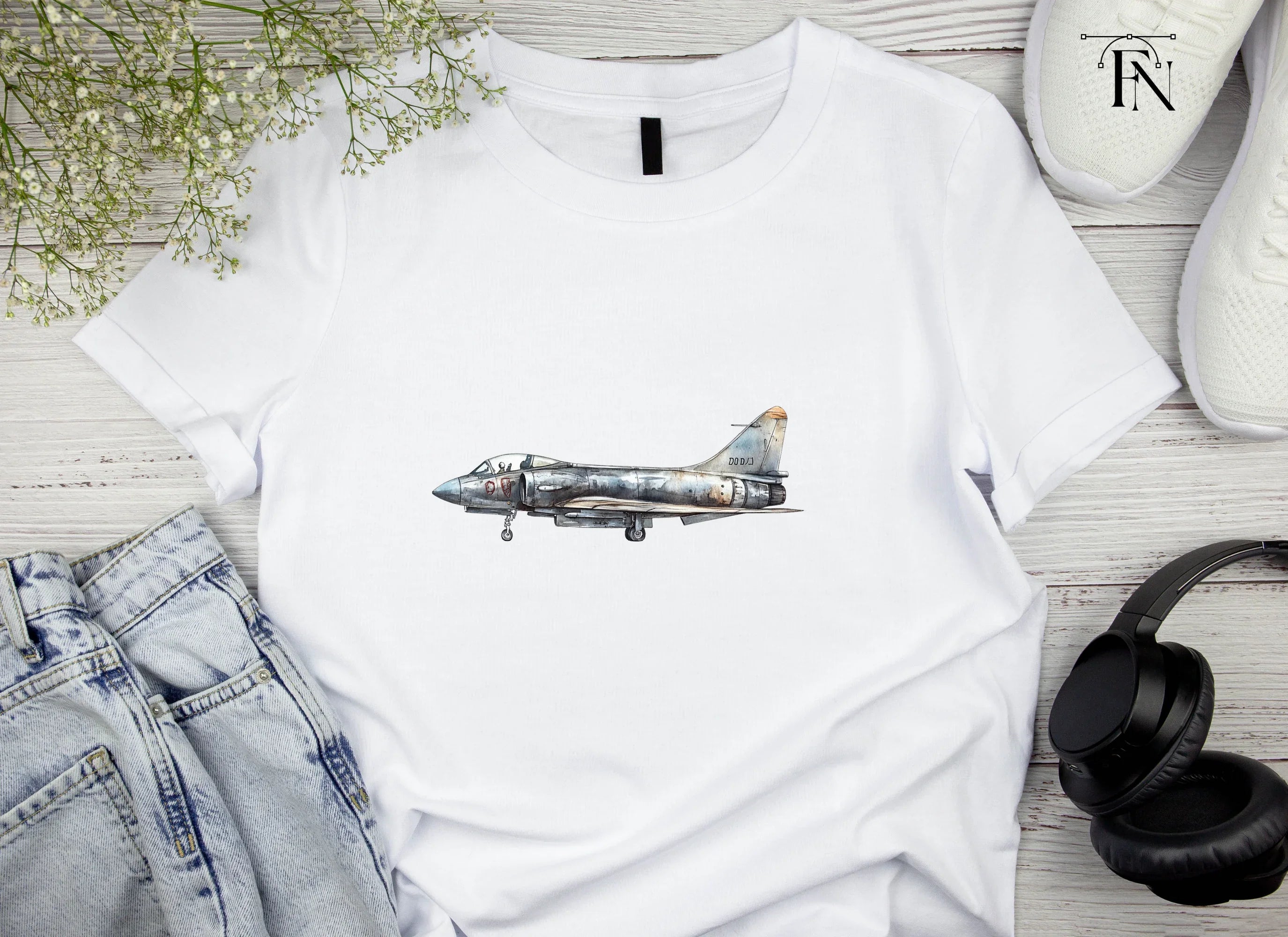 Vintage Military Jet Aircraft Clipart Bundle