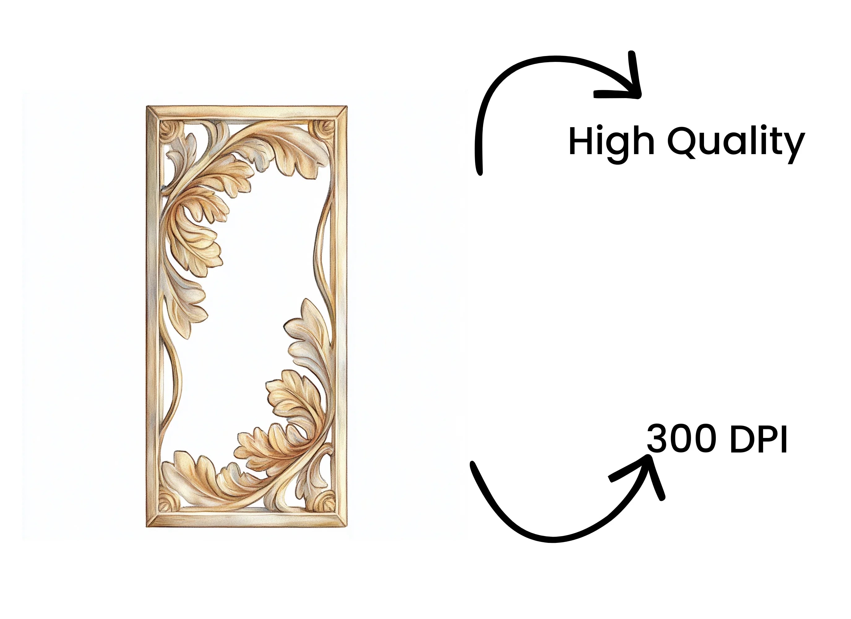 Ornate Vintage Frames Clipart Bundle