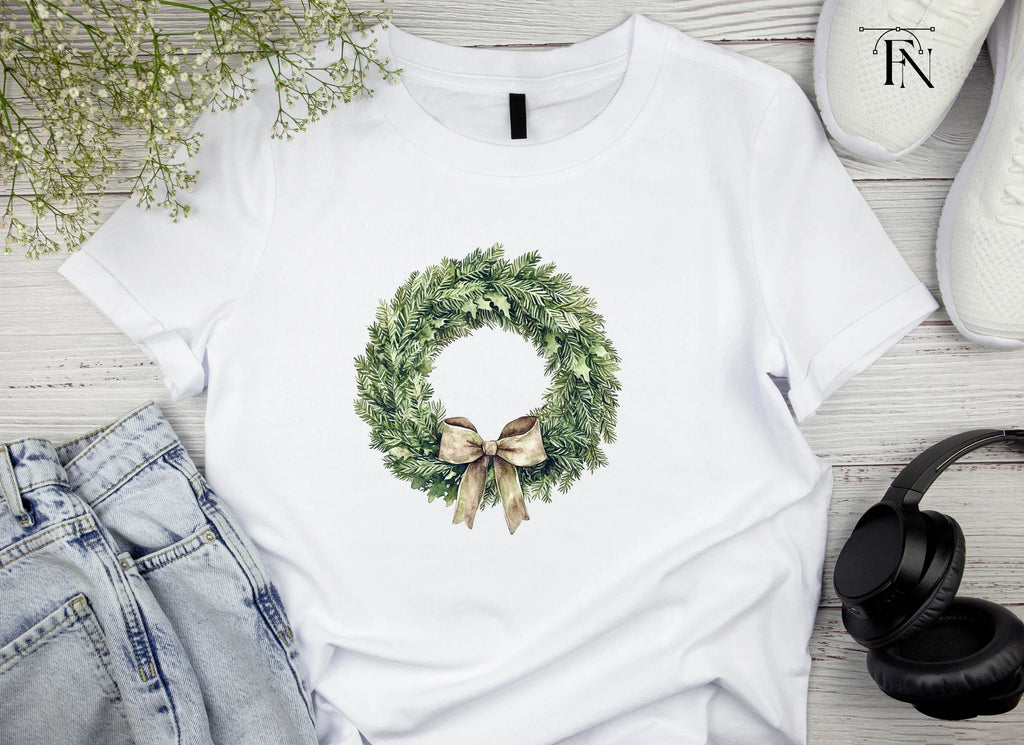 Christmas Bay Leaf Wreaths Clipart Bundle