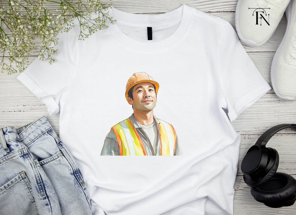 Confident Male Construction Worker Clipart Bundle
