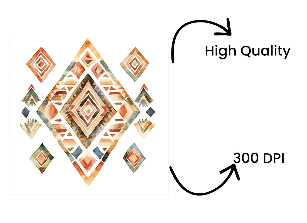 Boho Geometric Clipart Bundle