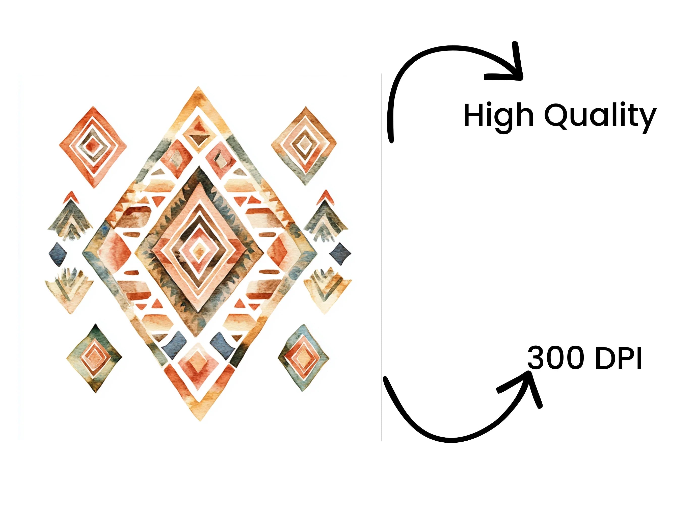 Boho Geometric Clipart Bundle