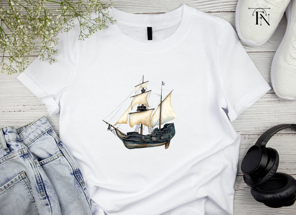 Vintage Pirate Ship Clipart Bundle