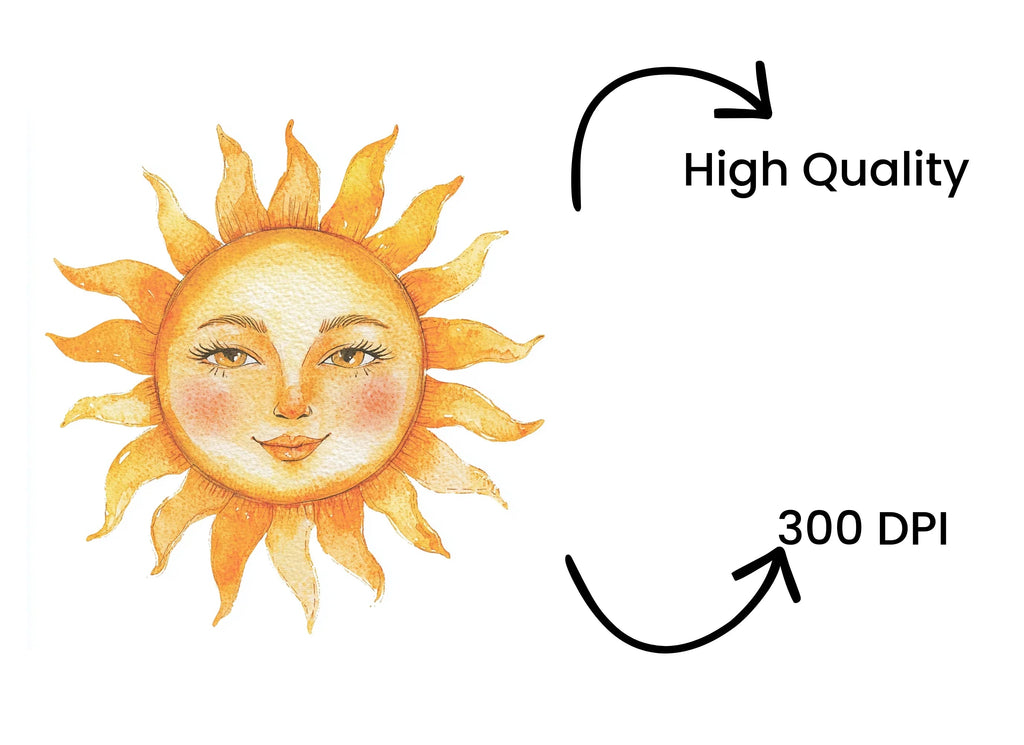 Sun Faces Clipart Bundle