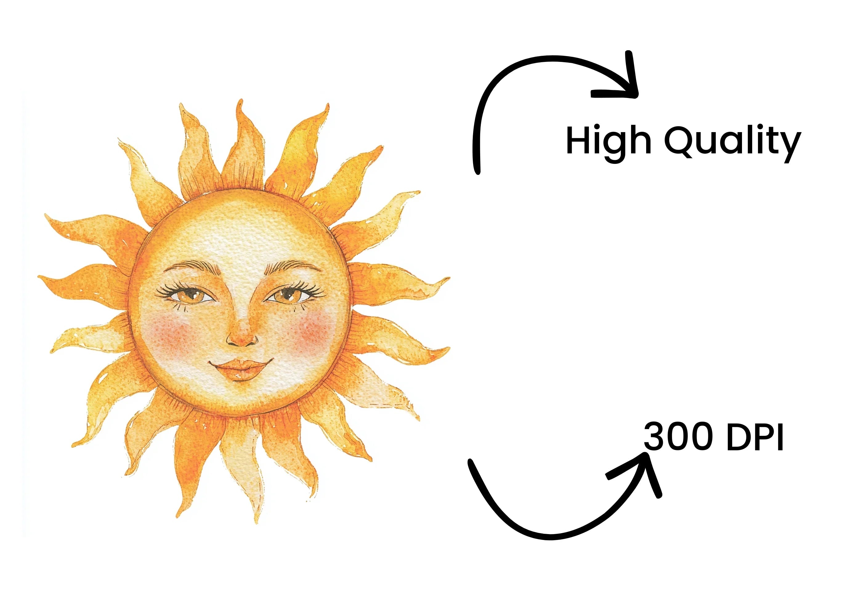 Sun Faces Clipart Bundle
