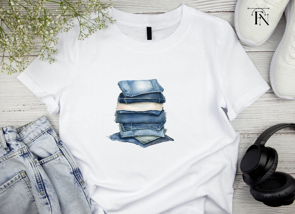 Denim Stacks Clipart Bundle