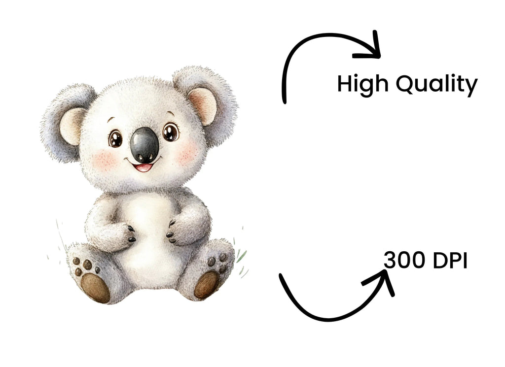 Cute Koala Bear Clipart Bundle