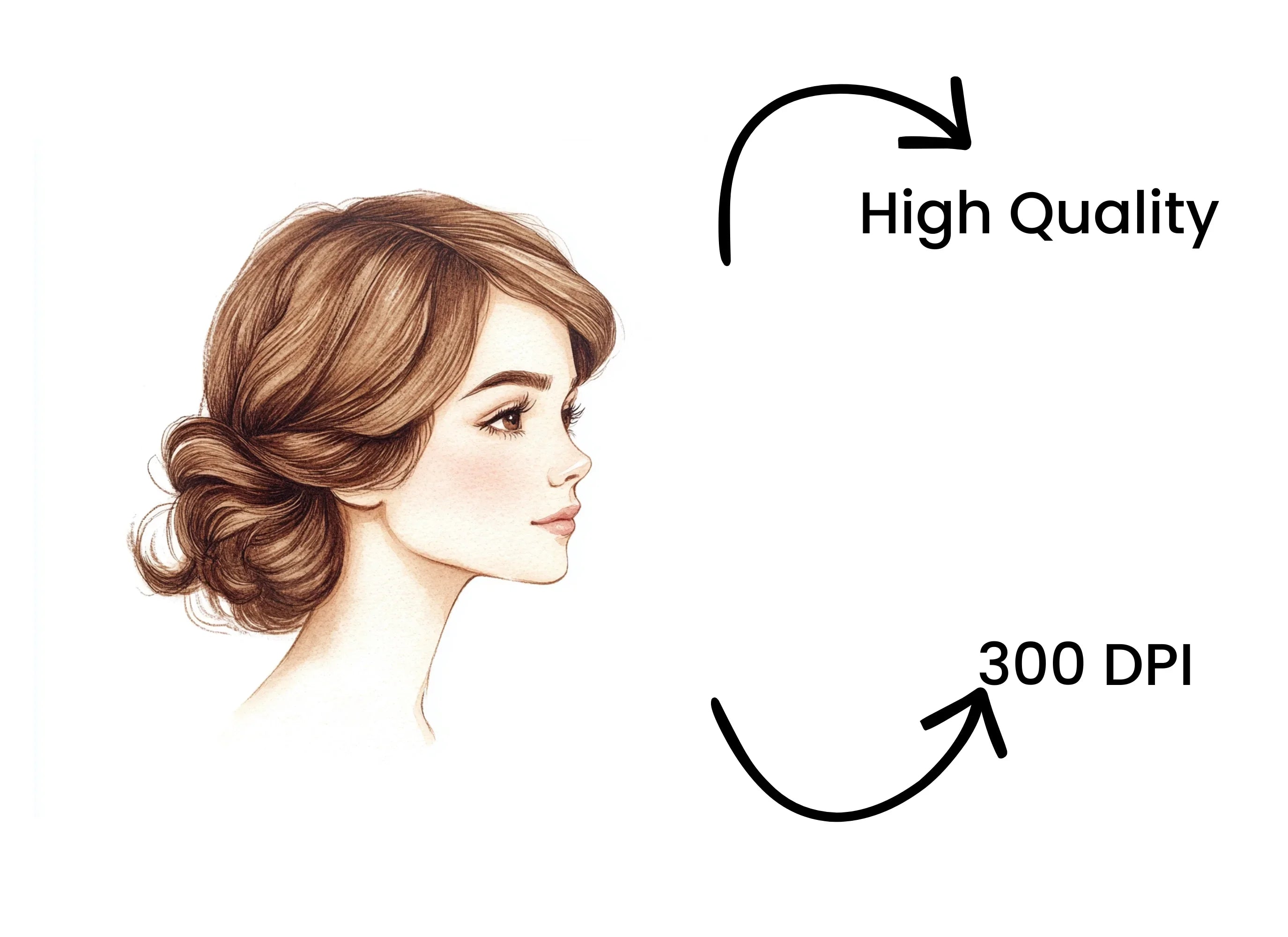 Vintage Hairstyles Clipart Bundle