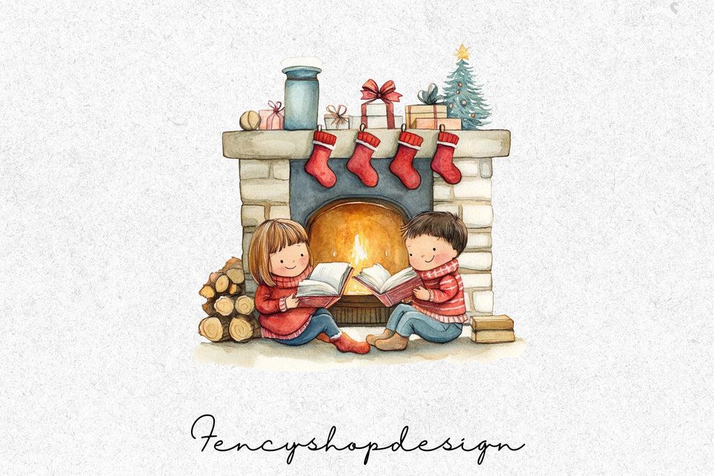 Christmas Kids Baking Clipart Bundle