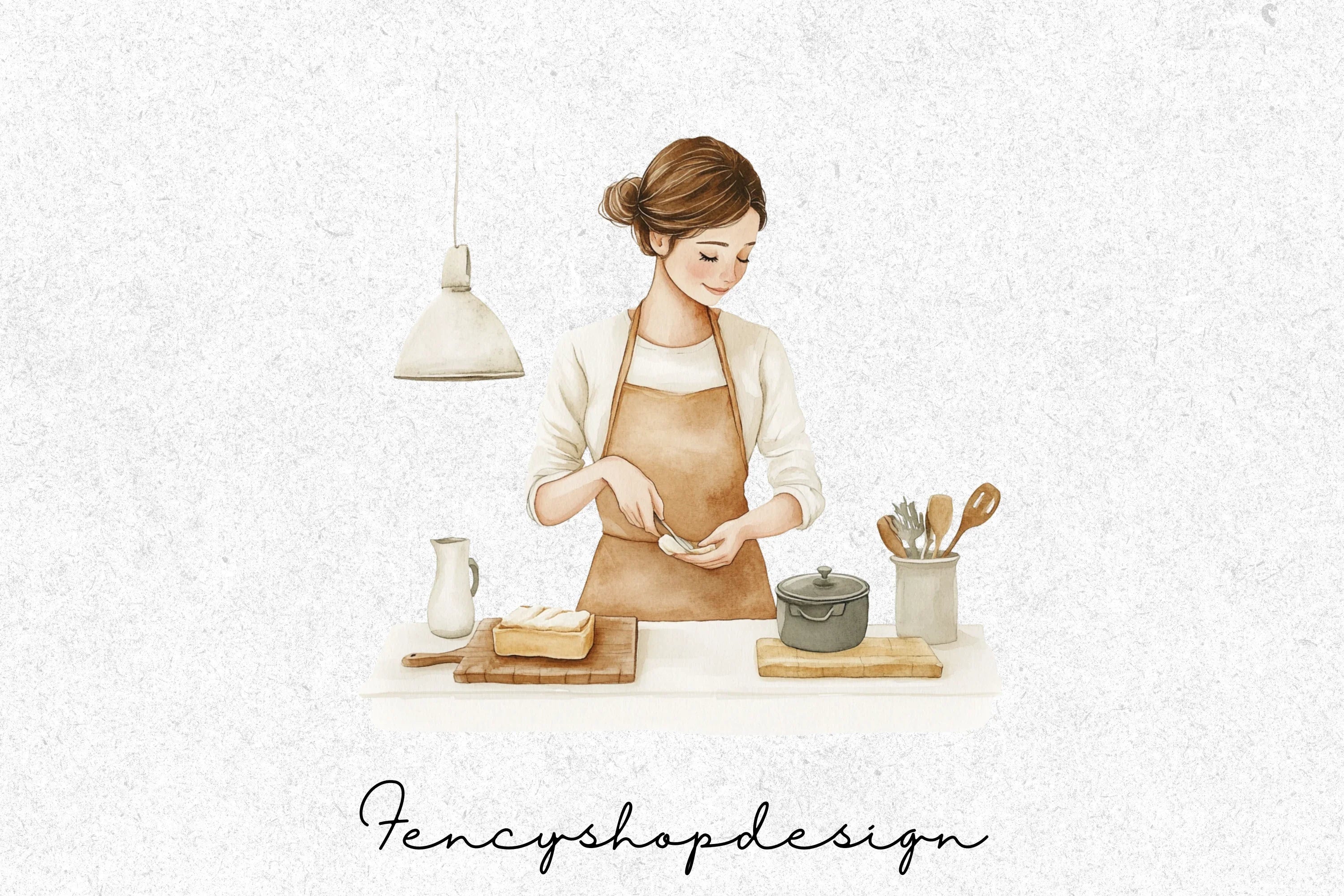 Women Baking Clipart Bundle