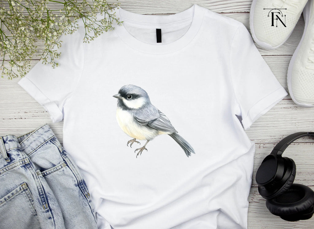 Elegant Grey Chickadee Bird Clipart Bundle
