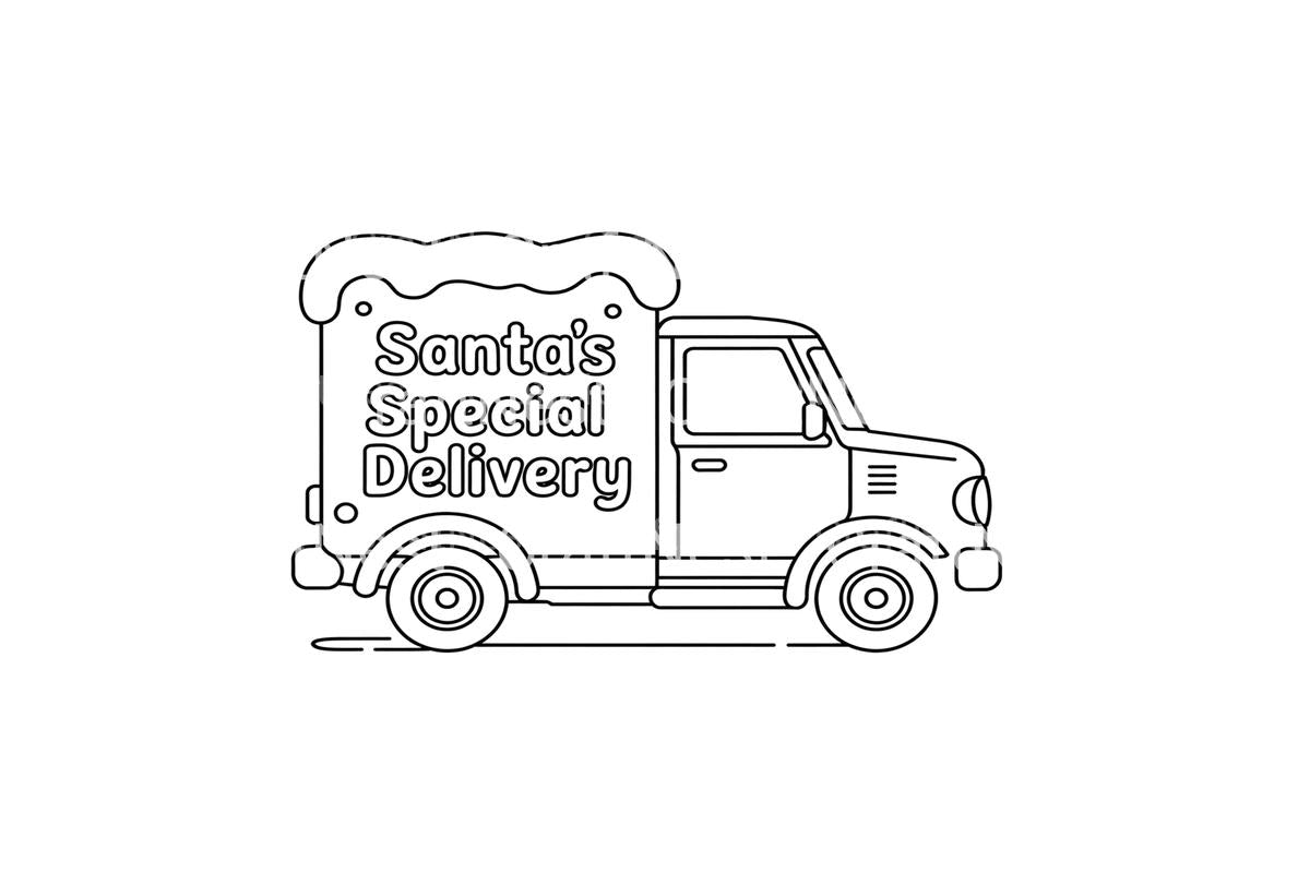 Santa Special Delivery Truck Coloring Books