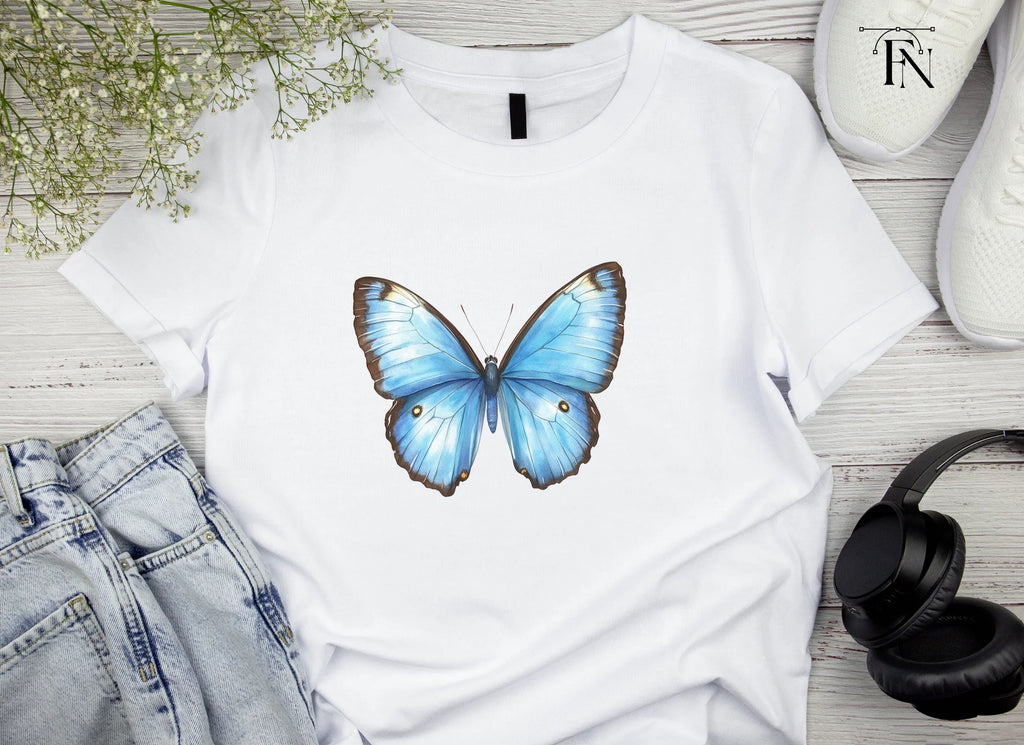 Blue Butterfly Clipart Bundle