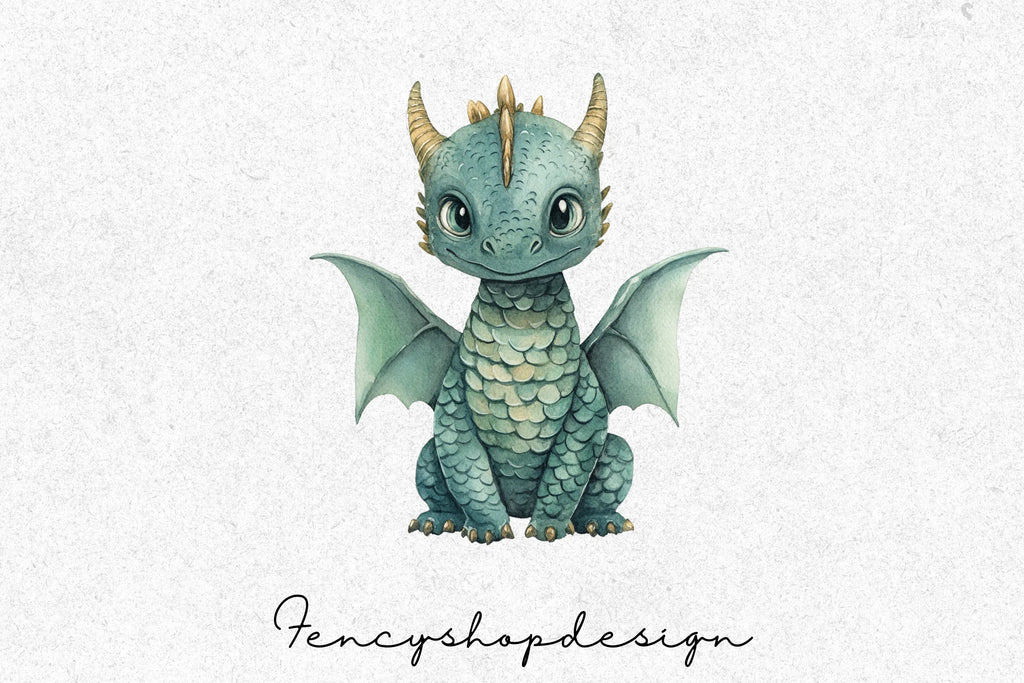Baby Dragon Clipart Bundle