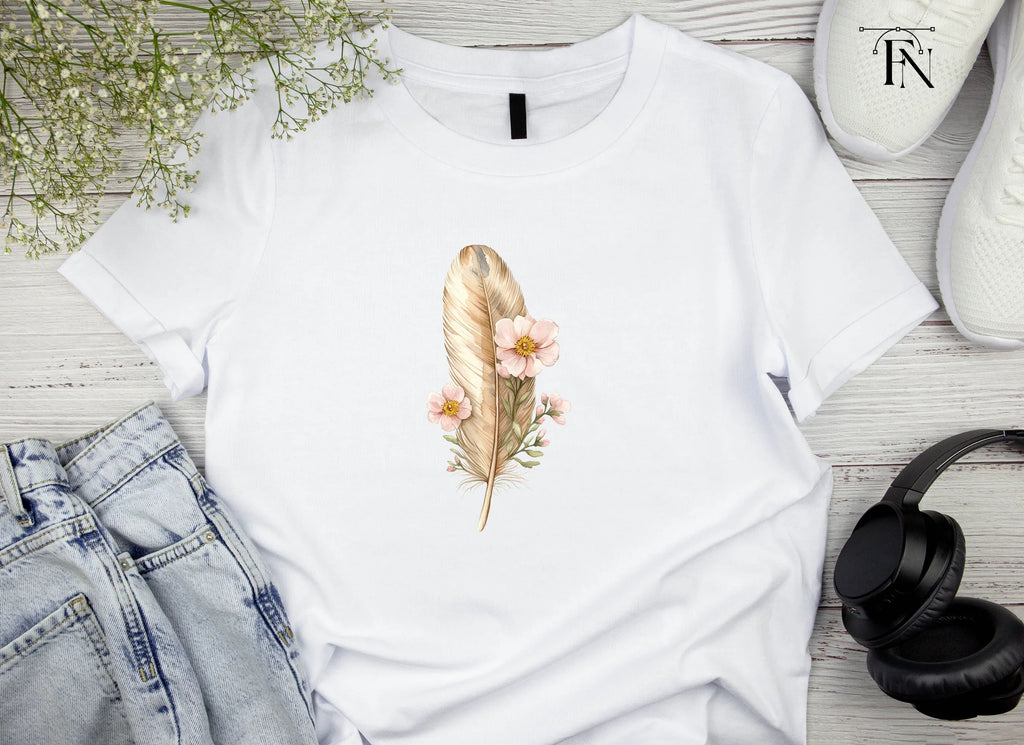 Boho Feather Floral Clipart Bundle