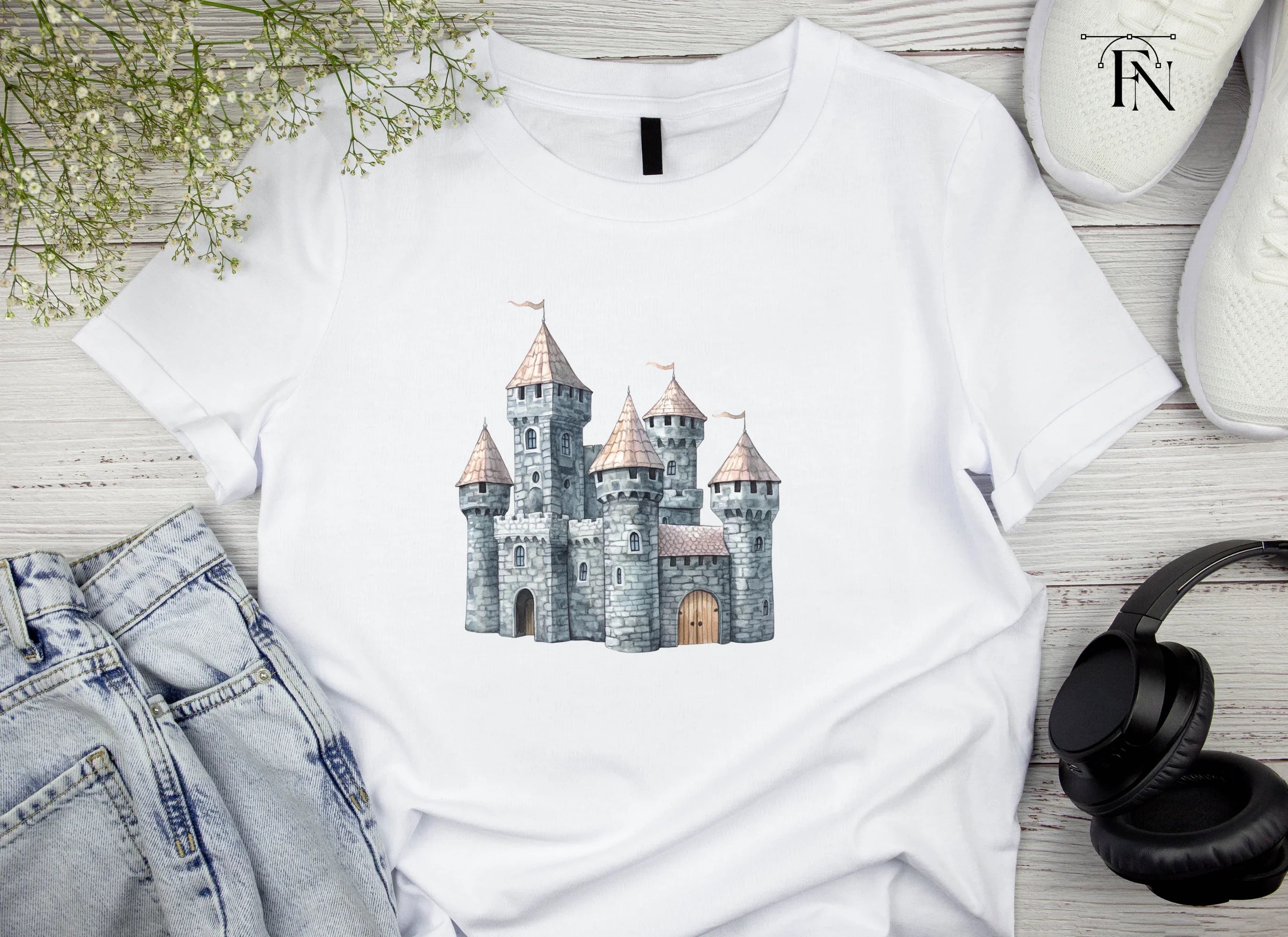 Fantasy Medieval Castle Clipart Bundle