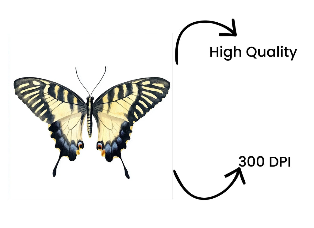 Striped Swallowtail Butterfly Clipart Bundle