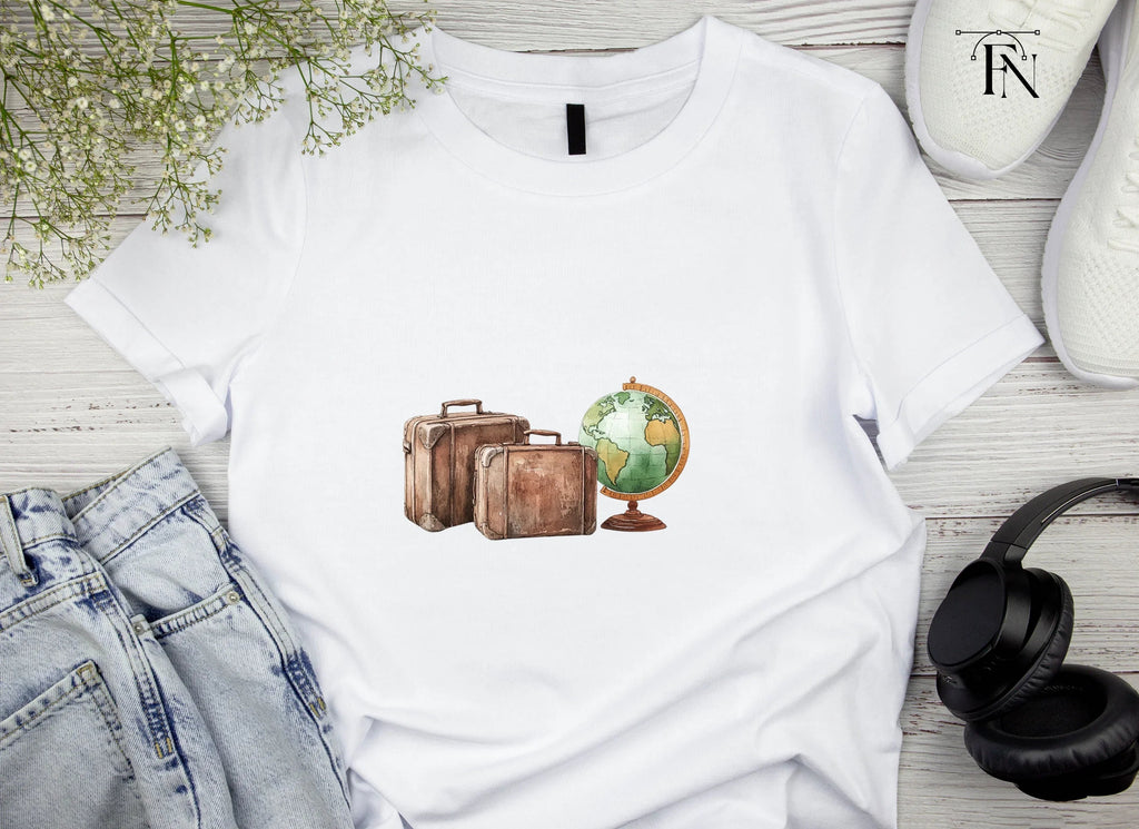 Vintage Travel Globes Clipart Bundle