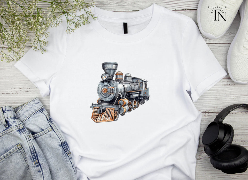 Vintage Steam Train Engine Clipart Bundle