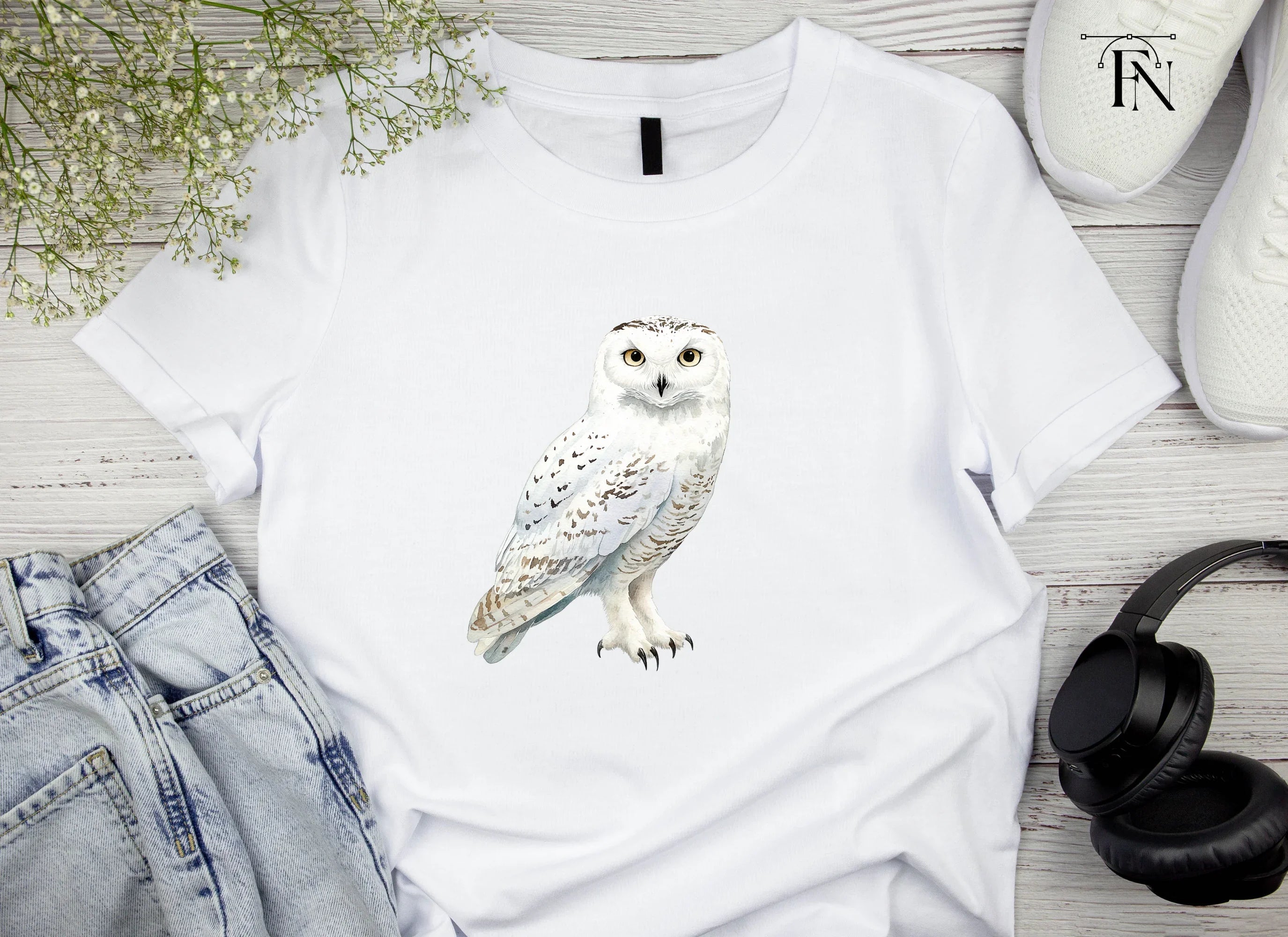 Elegant Snowy Owl Clipart Bundle