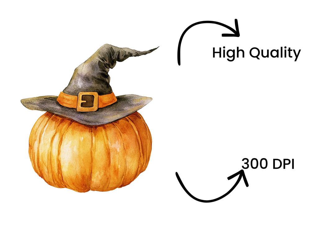 Pumpkin Witch Hat Clipart Bundle