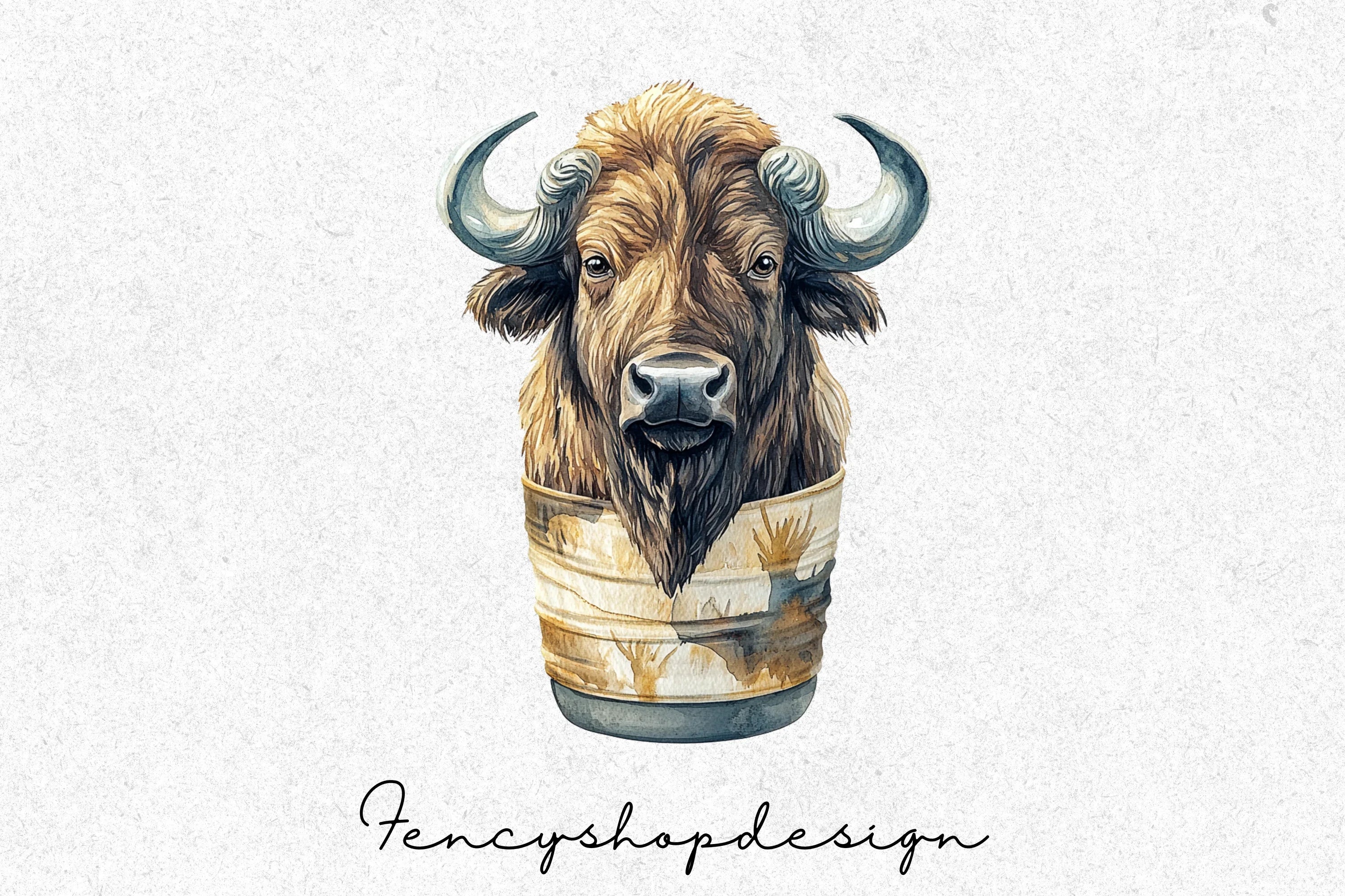 Bison Head Clipart Bundle